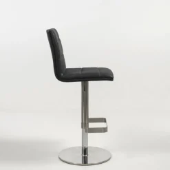 NouméaTabouret réglable en hauteur pied métal et coque rembourrée* Tabouret Snack (assise +/- 65 Cm)|Tabouret De Bar (assise +/- 80 Cm)