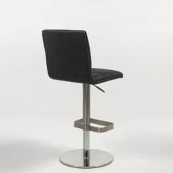 NouméaTabouret réglable en hauteur pied métal et coque rembourrée* Tabouret Snack (assise +/- 65 Cm)|Tabouret De Bar (assise +/- 80 Cm)