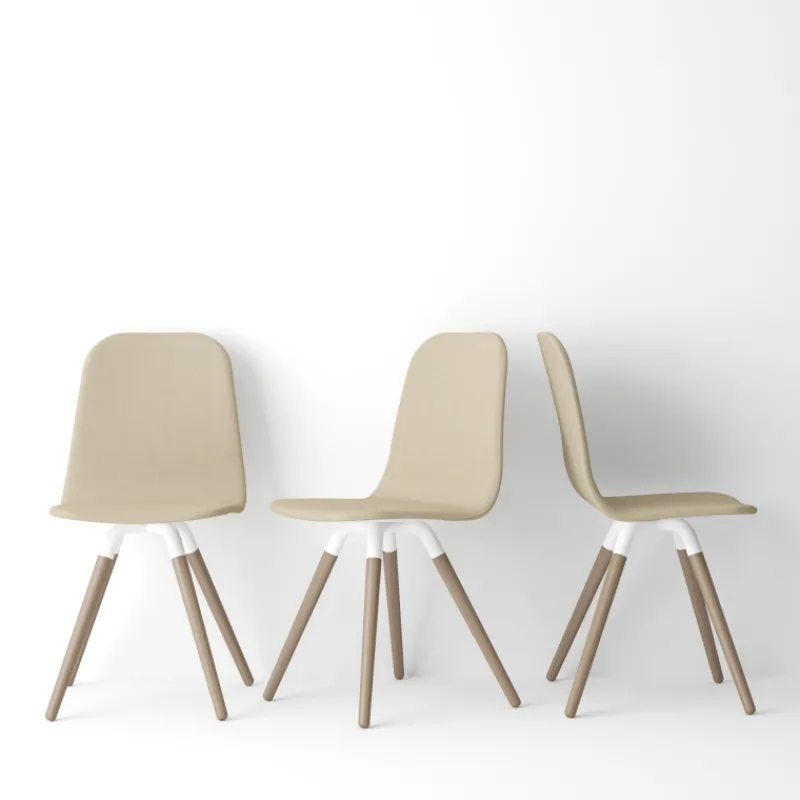 Cancio Nuba Chaise scandinave en synthétique et bois* Chaise De Cuisine|Chaise De Salle à Manger