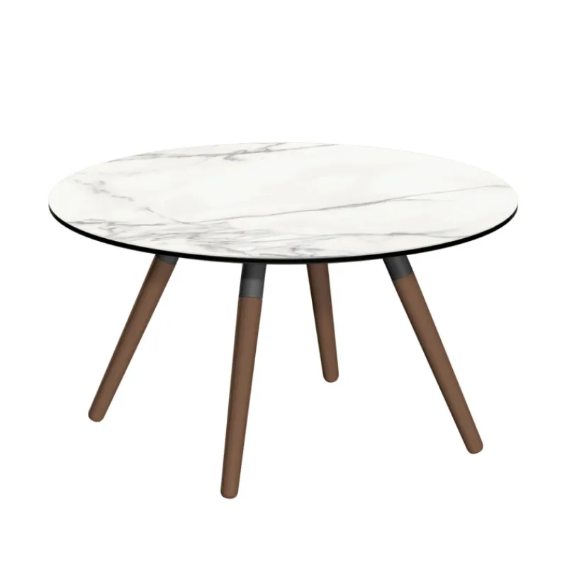 Cancio Nuba mini Table basse ronde en céramique avec pieds en bois* Table De Salon