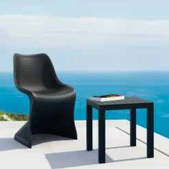Ocean Side Table basse d’appoint carrée en résine pour jardin* Table De Jardin