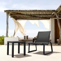 Ocean Side Table basse d’appoint carrée en résine pour jardin* Table De Jardin