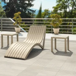 Ocean Side Table basse d’appoint carrée en résine pour jardin* Table De Jardin