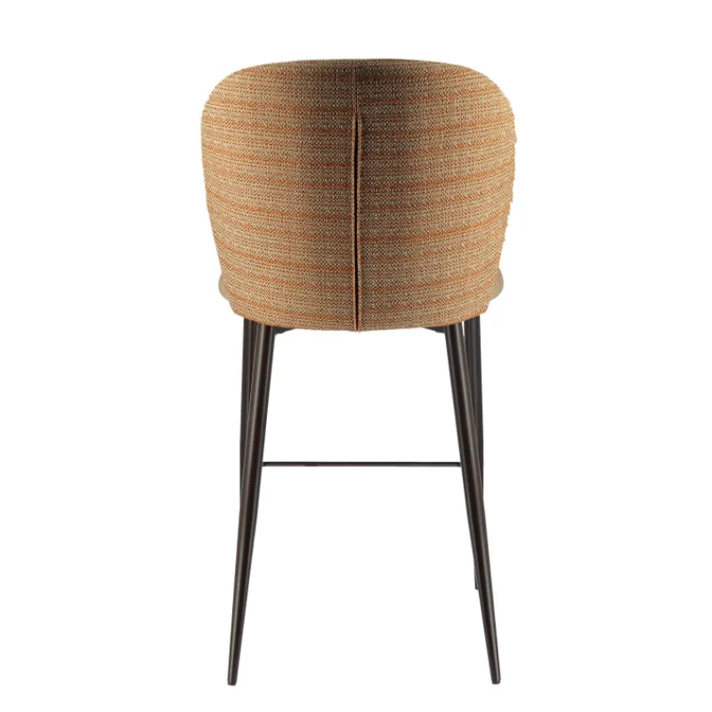 Europea Odette Tabouret snack en tissu bicolore avec pieds en métal* Tabouret Snack (assise +/- 65 Cm)|Tabouret De Bar (assise +/- 80 Cm)