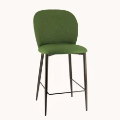 Europea Odette Tabouret snack moderne en tissu avec pieds en métal* Tabouret Snack (assise +/- 65 Cm)|Tabouret De Bar (assise +/- 80 Cm)