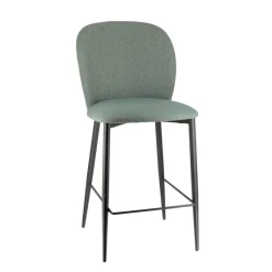 Europea Odette Tabouret snack moderne en tissu avec pieds en métal* Tabouret Snack (assise +/- 65 Cm)|Tabouret De Bar (assise +/- 80 Cm)