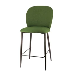 Europea Odette Tabouret snack moderne en tissu avec pieds en métal* Tabouret Snack (assise +/- 65 Cm)|Tabouret De Bar (assise +/- 80 Cm)