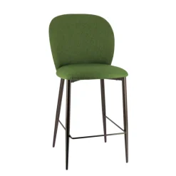 Europea Odette Tabouret snack moderne en tissu avec pieds en métal* Tabouret Snack (assise +/- 65 Cm)|Tabouret De Bar (assise +/- 80 Cm)