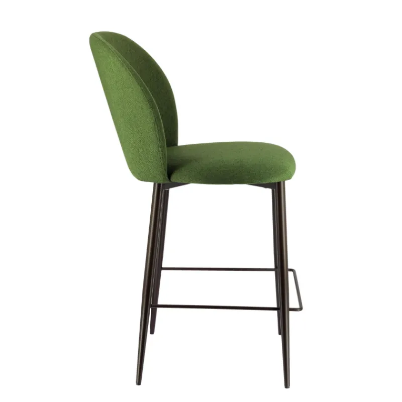 Europea Odette Tabouret snack moderne en tissu avec pieds en métal* Tabouret Snack (assise +/- 65 Cm)|Tabouret De Bar (assise +/- 80 Cm)