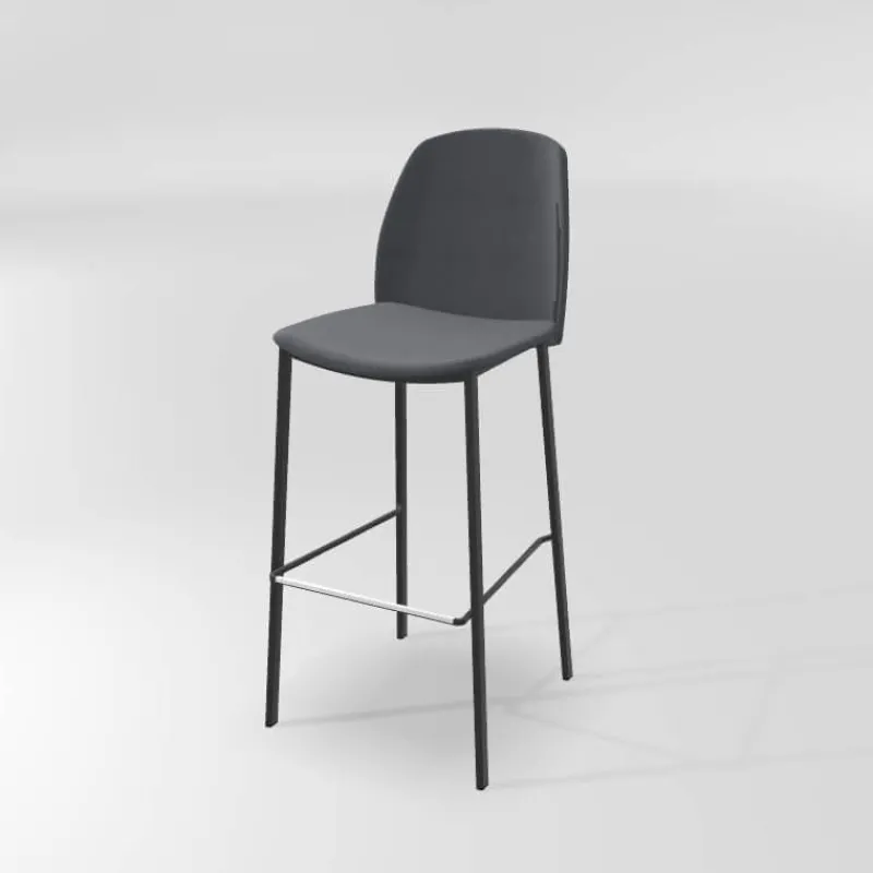 Perfecta Olivia Tabouret de bar en tissu avec pieds métal* Tabouret De Bar (assise +/- 80 Cm)