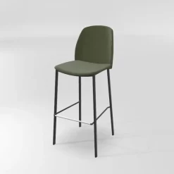 Perfecta Olivia Tabouret de bar en tissu avec pieds métal* Tabouret De Bar (assise +/- 80 Cm)