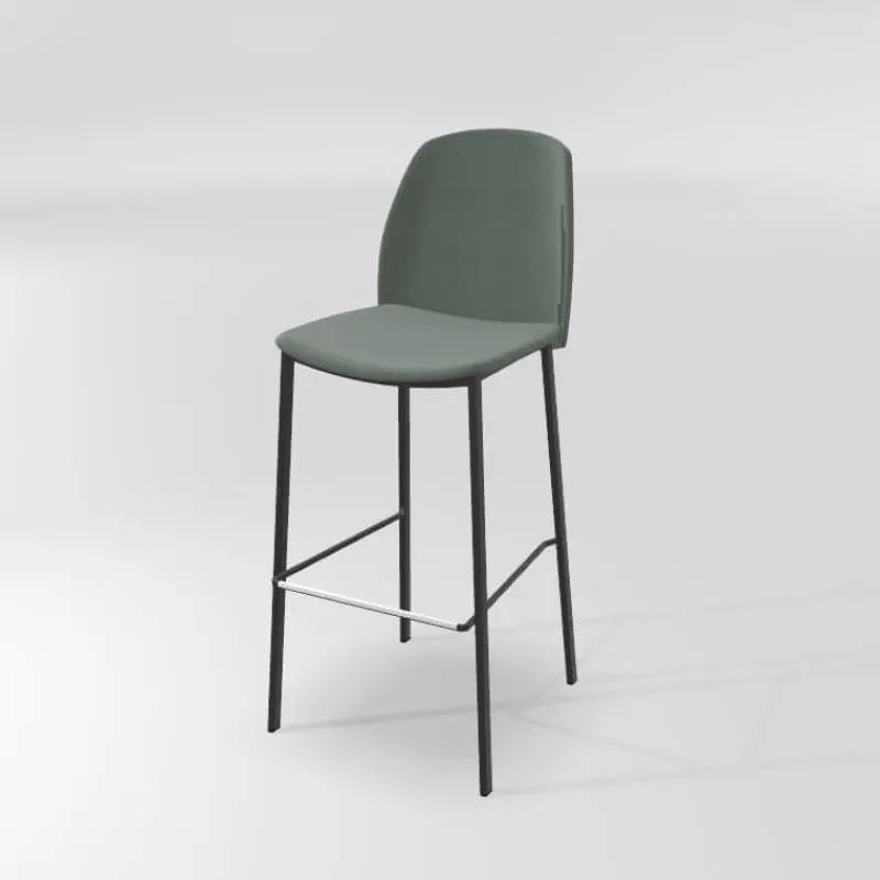 Perfecta Olivia Tabouret de bar en tissu avec pieds métal* Tabouret De Bar (assise +/- 80 Cm)