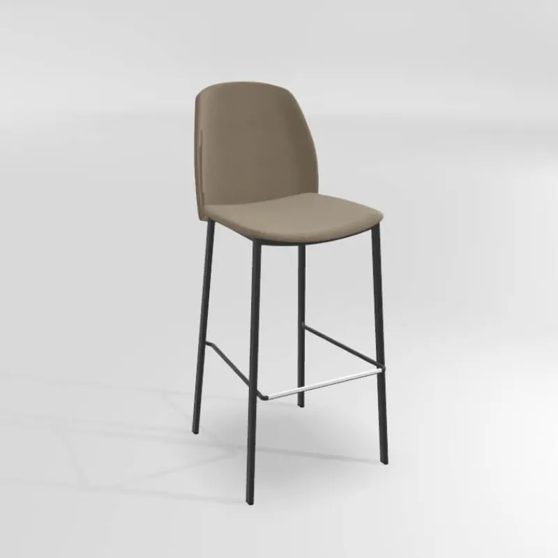 Perfecta Olivia Tabouret de bar en tissu avec pieds métal* Tabouret De Bar (assise +/- 80 Cm)