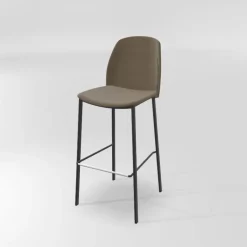 Perfecta Olivia Tabouret de bar en tissu avec pieds métal* Tabouret De Bar (assise +/- 80 Cm)