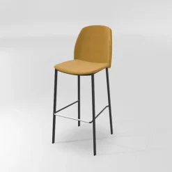 Perfecta Olivia Tabouret de bar en tissu avec pieds métal* Tabouret De Bar (assise +/- 80 Cm)