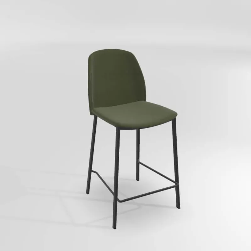 Perfecta Olivia Tabouret snack moderne en tissu* Tabouret Snack (assise +/- 65 Cm)|Tabouret De Bar (assise +/- 80 Cm)