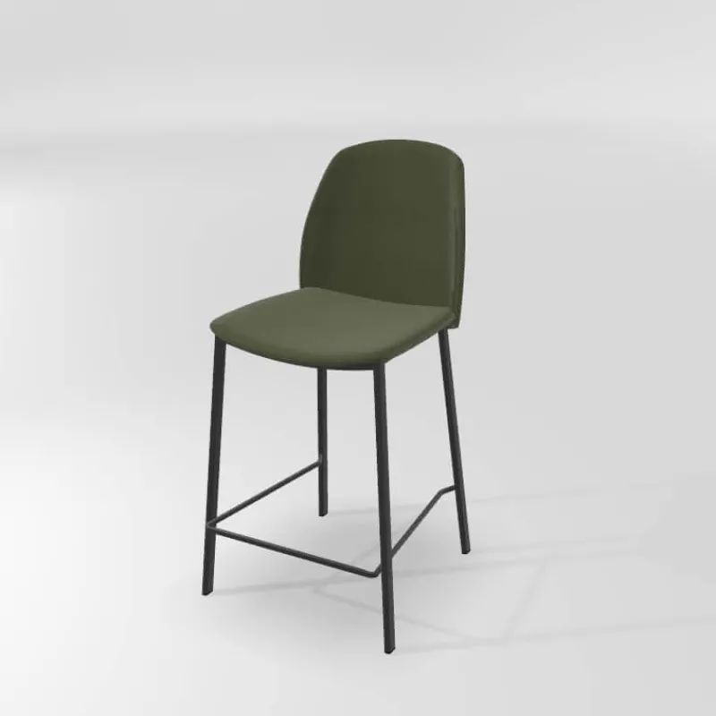 Perfecta Olivia Tabouret snack moderne en tissu* Tabouret Snack (assise +/- 65 Cm)|Tabouret De Bar (assise +/- 80 Cm)