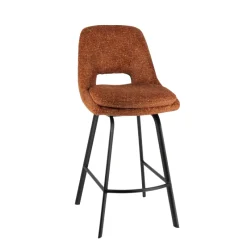 OlivierTabouret snack en tissu avec pieds en métal* Tabouret Snack (assise +/- 65 Cm)|Tabouret De Bar (assise +/- 80 Cm)