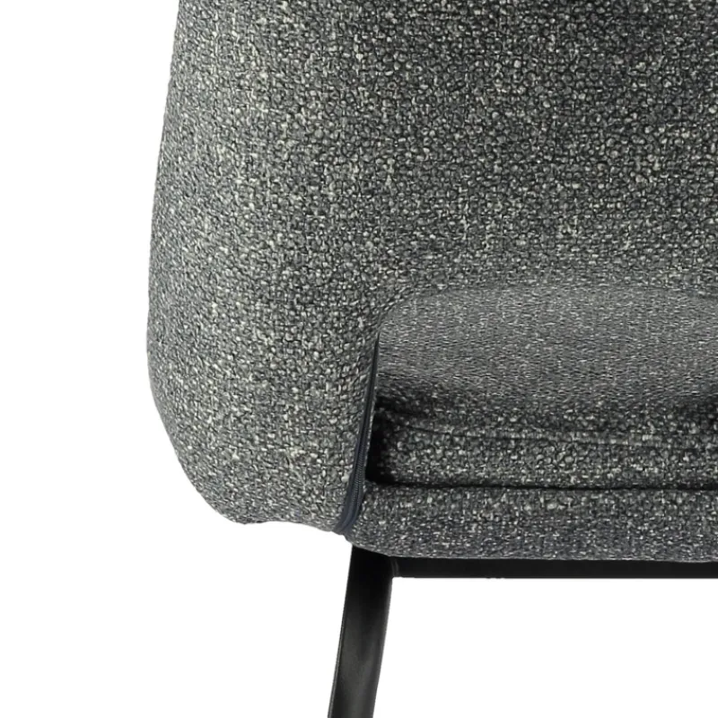 OlivierTabouret snack en tissu avec pieds en métal* Tabouret Snack (assise +/- 65 Cm)|Tabouret De Bar (assise +/- 80 Cm)