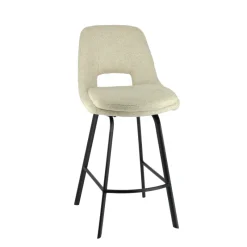 OlivierTabouret snack en tissu avec pieds en métal* Tabouret Snack (assise +/- 65 Cm)|Tabouret De Bar (assise +/- 80 Cm)