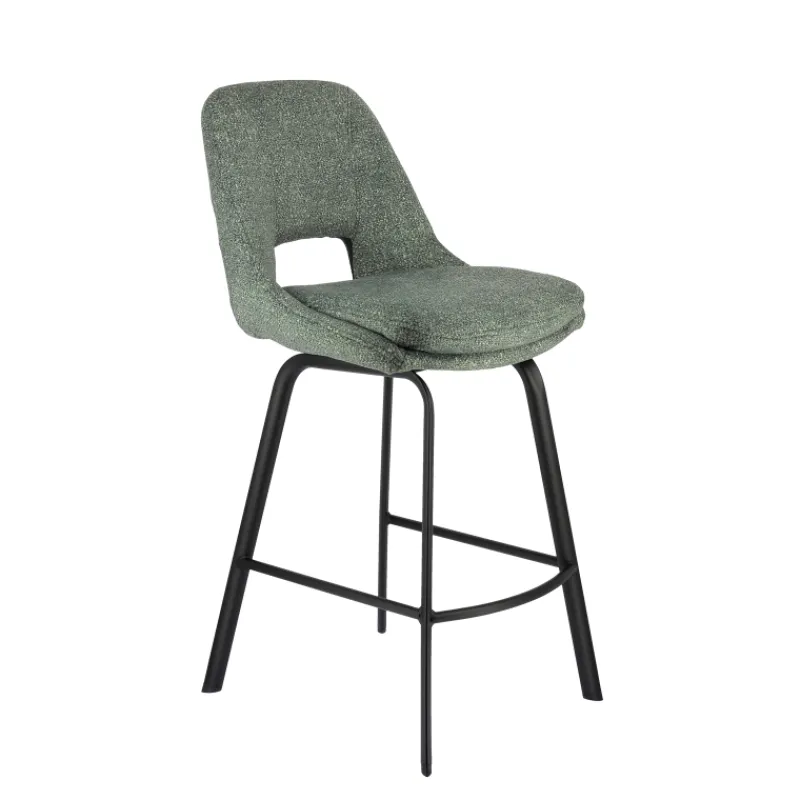 OlivierTabouret snack en tissu avec pieds en métal* Tabouret Snack (assise +/- 65 Cm)|Tabouret De Bar (assise +/- 80 Cm)