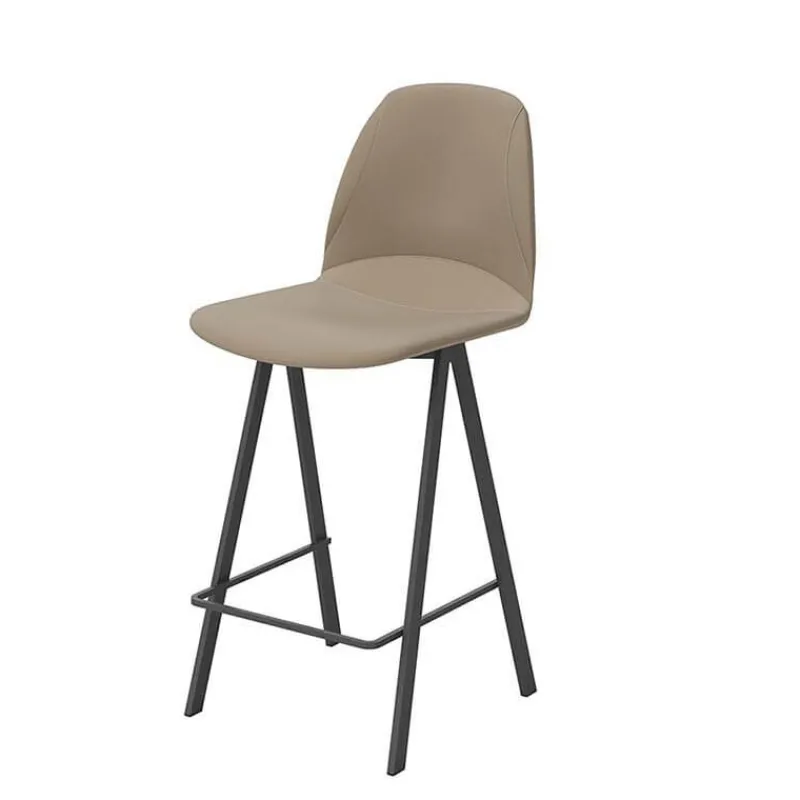 Perfecta Ona Tabouret moderne rembourré en simili hauteur snack* Tabouret Snack (assise +/- 65 Cm)|Tabouret De Bar (assise +/- 80 Cm)