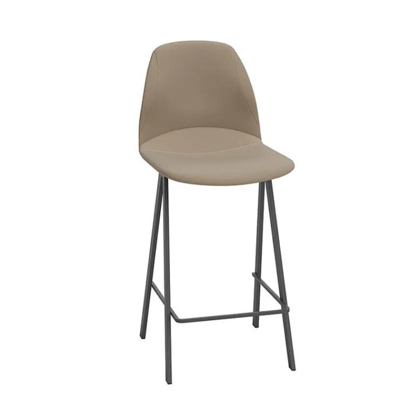 Perfecta Ona Tabouret moderne rembourré en simili hauteur snack* Tabouret Snack (assise +/- 65 Cm)|Tabouret De Bar (assise +/- 80 Cm)