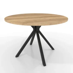 Perfecta Onyx Table ronde en stratifié avec pieds en métal moderne* Table De Cuisine|Table De Salle à Manger