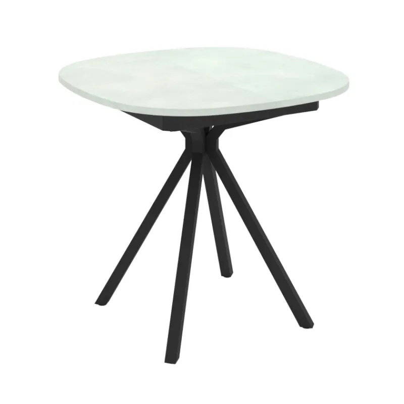 Perfecta Onyx Table snack carrée avec bords arrondis en stratifié et pieds en métal* Table De Cuisine|Table De Salle à Manger