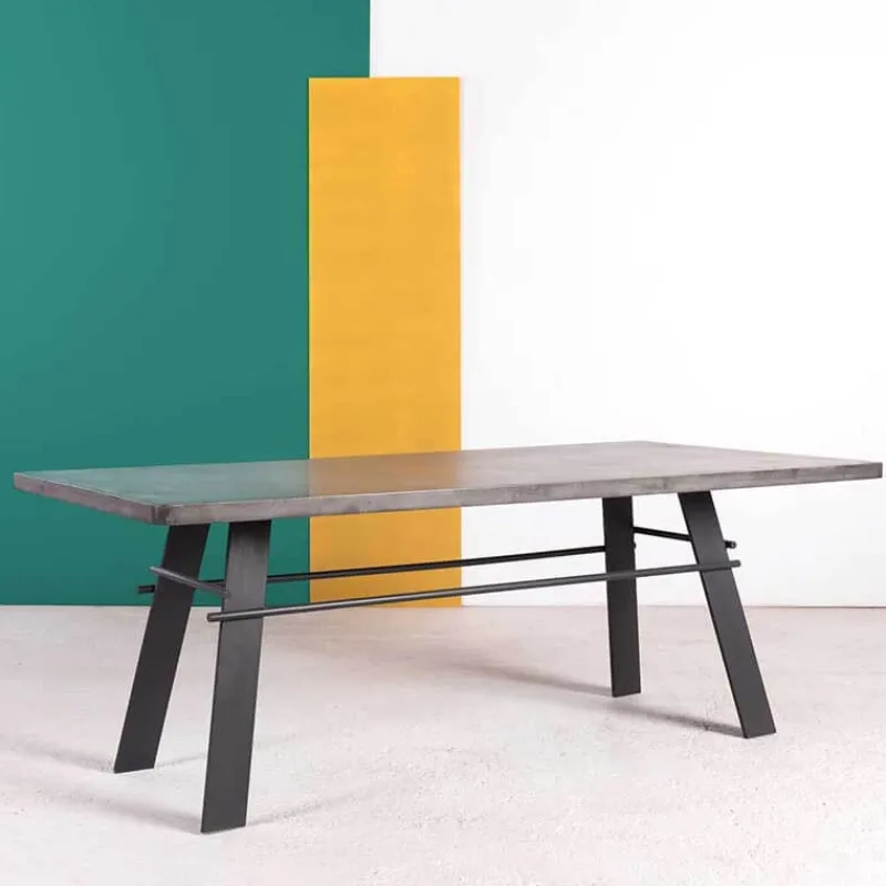 Neoh Opale Table design en béton ciré pieds métal made in France* Table De Salle à Manger