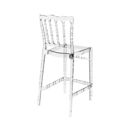 Opera Tabouret snack empilable style Napoléon en polycarbonate transparent* Tabouret Snack (assise +/- 65 Cm)|Tabouret De Bar (assise +/- 80 Cm)