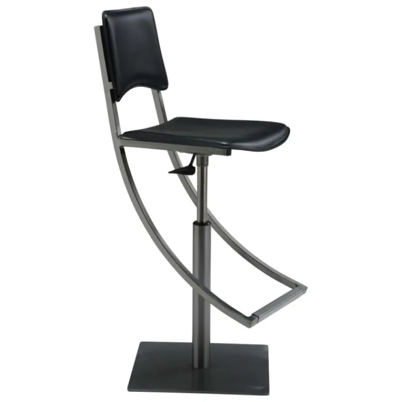 Carrier Ophélie ® Tabouret réglable en métal et croûte de cuir* Tabouret Snack (assise +/- 65 Cm)|Tabouret De Bar (assise +/- 80 Cm)