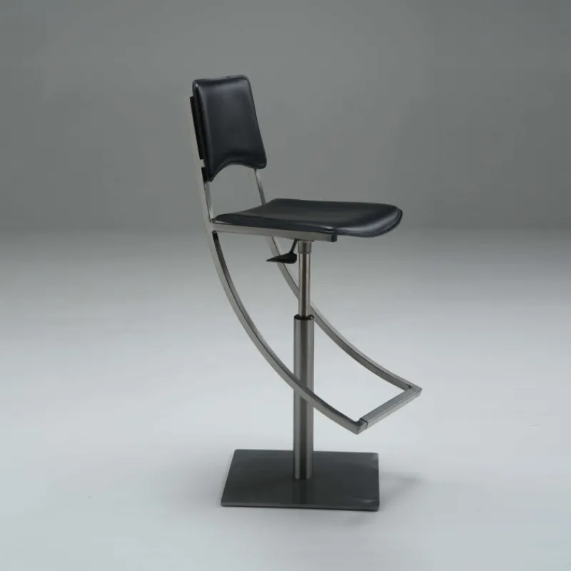 Carrier Ophélie ® Tabouret réglable en métal et croûte de cuir* Tabouret Snack (assise +/- 65 Cm)|Tabouret De Bar (assise +/- 80 Cm)