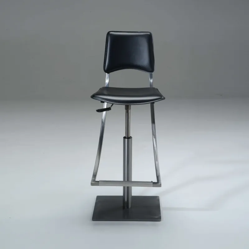 Carrier Ophélie ® Tabouret réglable en métal et croûte de cuir* Tabouret Snack (assise +/- 65 Cm)|Tabouret De Bar (assise +/- 80 Cm)