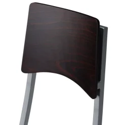Carrier Ophélie ® Tabouret réglable en métal et synthétique dossier bois wengé* Tabouret Snack (assise +/- 65 Cm)|Tabouret De Bar (assise +/- 80 Cm)