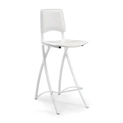 Carrier Ophélie ® Tabouret snack de fabrication française en métal et croûte de cuir* Tabouret Snack (assise +/- 65 Cm)|Tabouret De Bar (assise +/- 80 Cm)