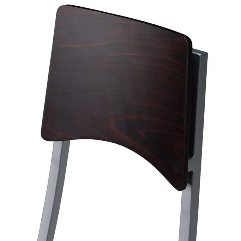 Carrier Ophélie ® Tabouret snack contemporain pliant en métal et synthétique dossier bois wengé* Tabouret Snack (assise +/- 65 Cm)|Tabouret De Bar (assise +/- 80 Cm)