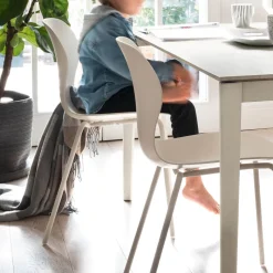 OPS ! Connubia© Chaise italienne empilable en polypropylène avec pieds en métal* Chaise De Cuisine|Chaise De Salle à Manger