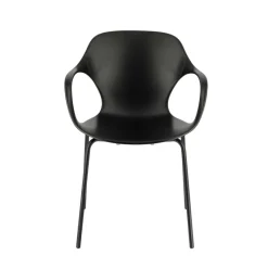 OPS ! Connubia© Fauteuil design italien empilable en polypropylène avec pieds en métal* Chaise De Cuisine|Chaise De Salle à Manger