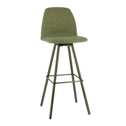 Perfecta Osaka Tabouret de bar moderne en tissu et pieds en métal* Tabouret De Bar (assise +/- 80 Cm)