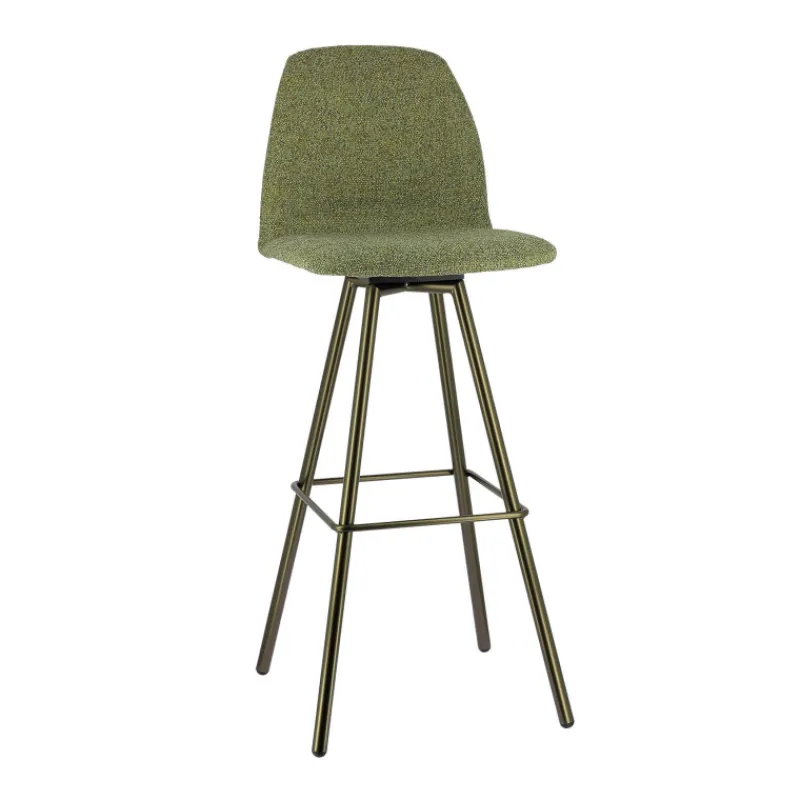 Perfecta Osaka Tabouret de bar moderne en tissu et pieds en métal* Tabouret De Bar (assise +/- 80 Cm)