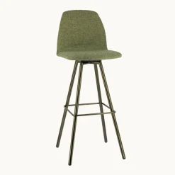 Perfecta Osaka Tabouret de bar moderne en tissu et pieds en métal* Tabouret De Bar (assise +/- 80 Cm)