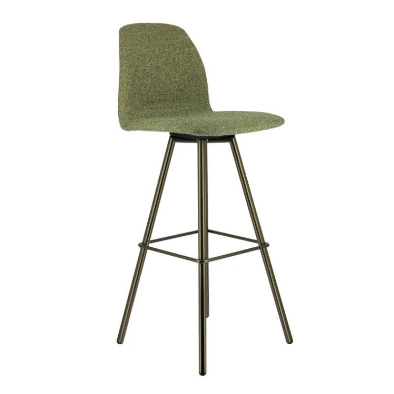 Perfecta Osaka Tabouret de bar moderne en tissu et pieds en métal* Tabouret De Bar (assise +/- 80 Cm)