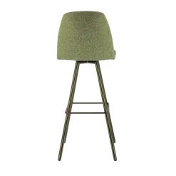 Perfecta Osaka Tabouret de bar moderne en tissu et pieds en métal* Tabouret De Bar (assise +/- 80 Cm)