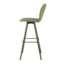 Perfecta Osaka Tabouret de bar moderne en tissu et pieds en métal* Tabouret De Bar (assise +/- 80 Cm)