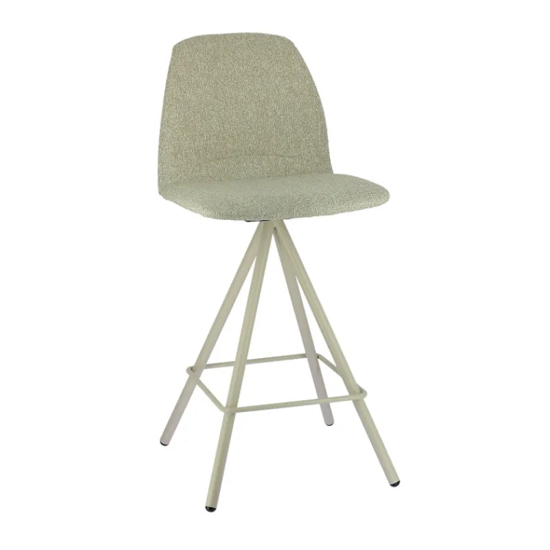 Perfecta Osaka Tabouret snack moderne en tissu et pieds métal* Tabouret Snack (assise +/- 65 Cm)|Tabouret De Bar (assise +/- 80 Cm)