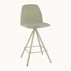 Perfecta Osaka Tabouret snack moderne en tissu et pieds métal* Tabouret Snack (assise +/- 65 Cm)|Tabouret De Bar (assise +/- 80 Cm)