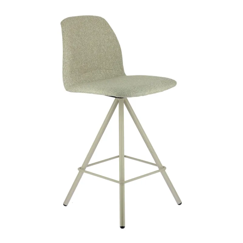 Perfecta Osaka Tabouret snack moderne en tissu et pieds métal* Tabouret Snack (assise +/- 65 Cm)|Tabouret De Bar (assise +/- 80 Cm)
