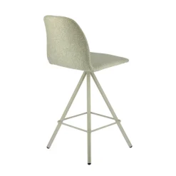 Perfecta Osaka Tabouret snack moderne en tissu et pieds métal* Tabouret Snack (assise +/- 65 Cm)|Tabouret De Bar (assise +/- 80 Cm)