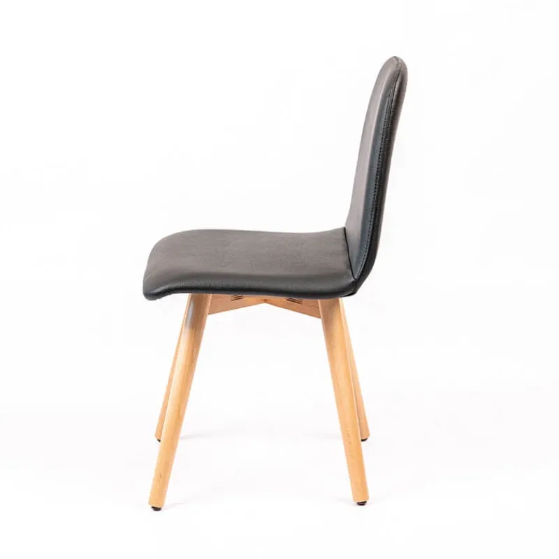 Sessio Pandora Chaise rembourrée avec pieds coniques en bois* Chaise De Cuisine|Chaise De Salle à Manger